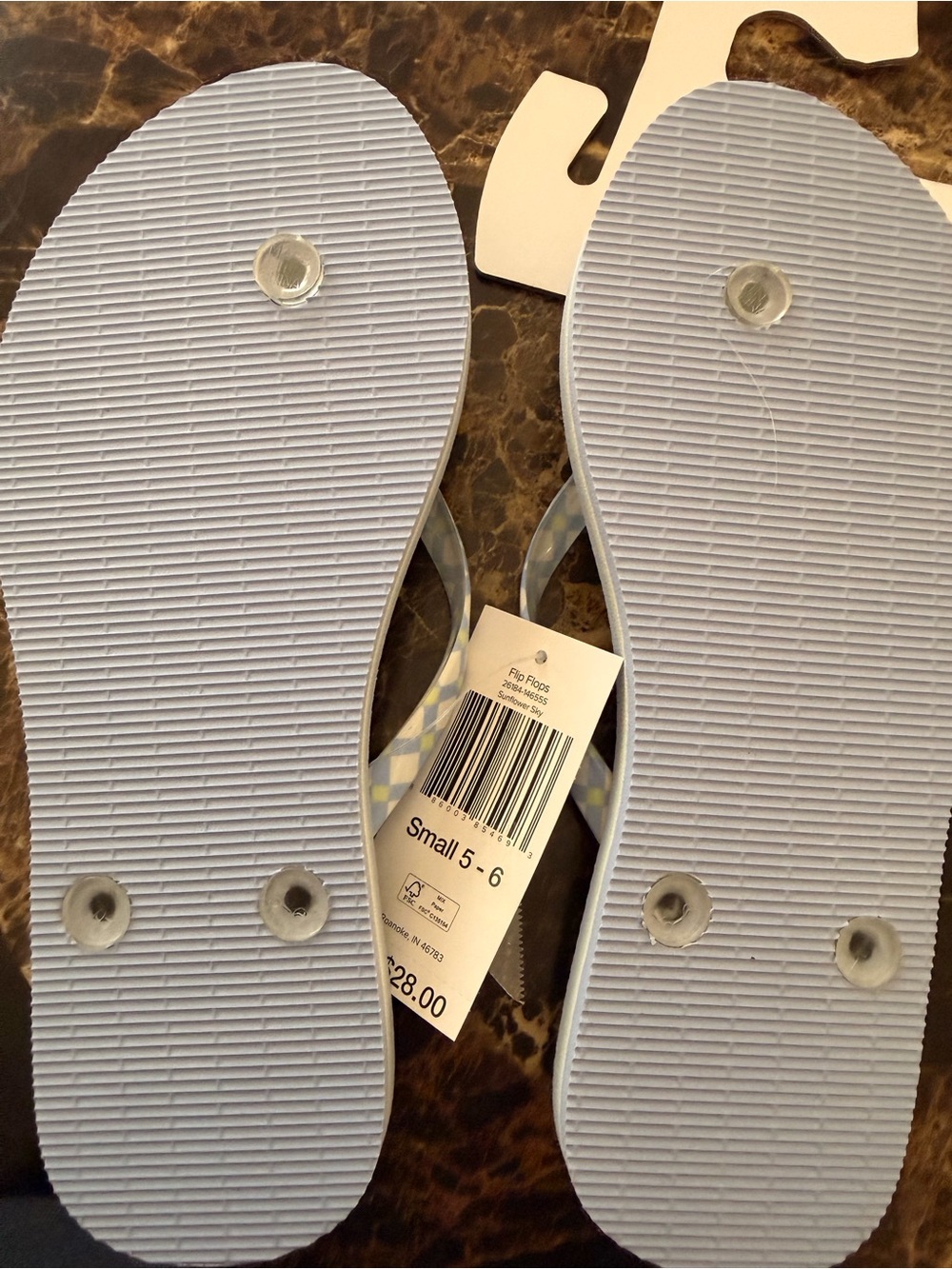 NWT Vera Bradley "Sunflower Sky" Flip Flops — Floral SunflowerSize Small (5–6) · - Picture 3 of 3